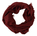 Red DG Crown Cashmere Silk Shawl Fringe Wrap Scarf