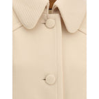 Beige Fleece Wool Coat