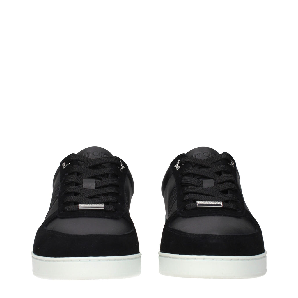 Black Leather Low Top Sneakers