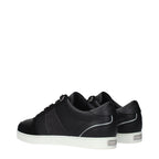 Black Leather Low Top Sneakers