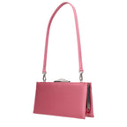 Pink Satin Clutch Bag