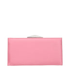 Pink Satin Clutch Bag