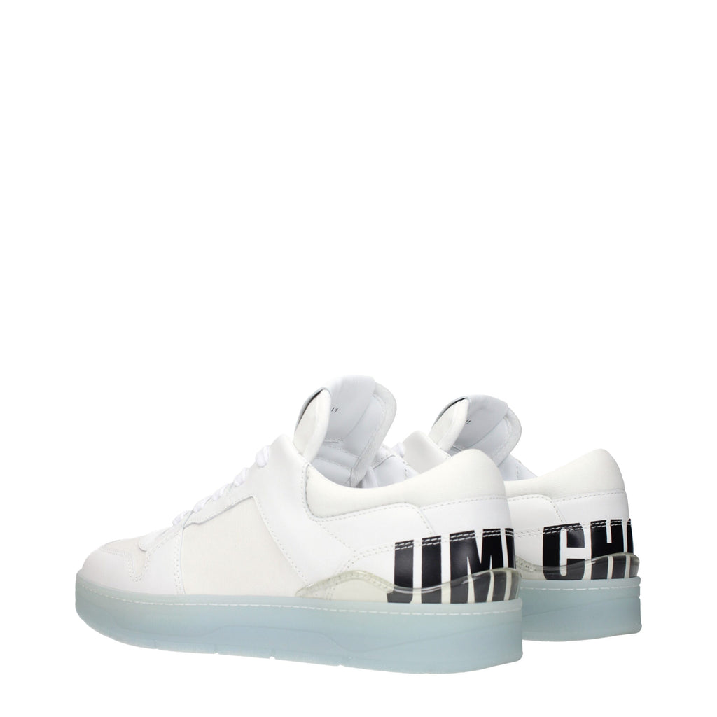 White Leather Low Top Sneakers