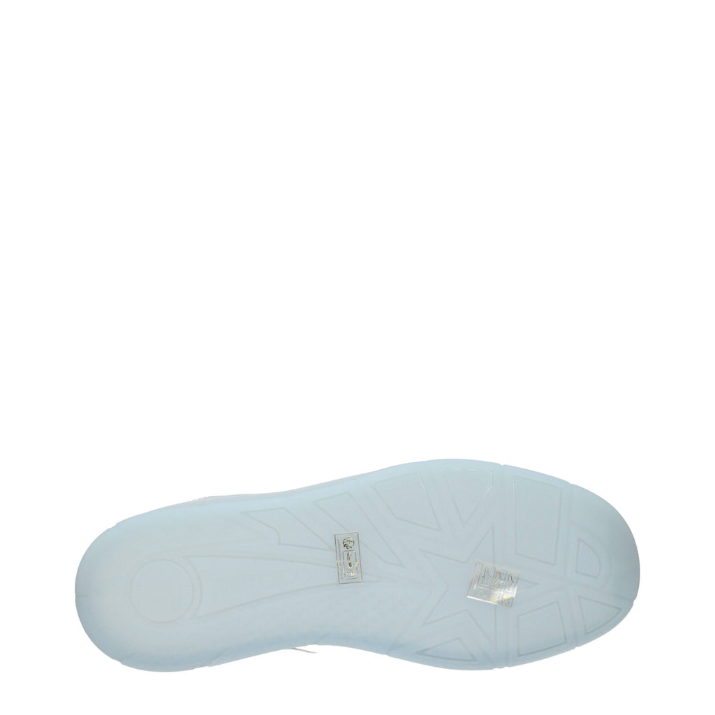 White Leather Low Top Sneakers