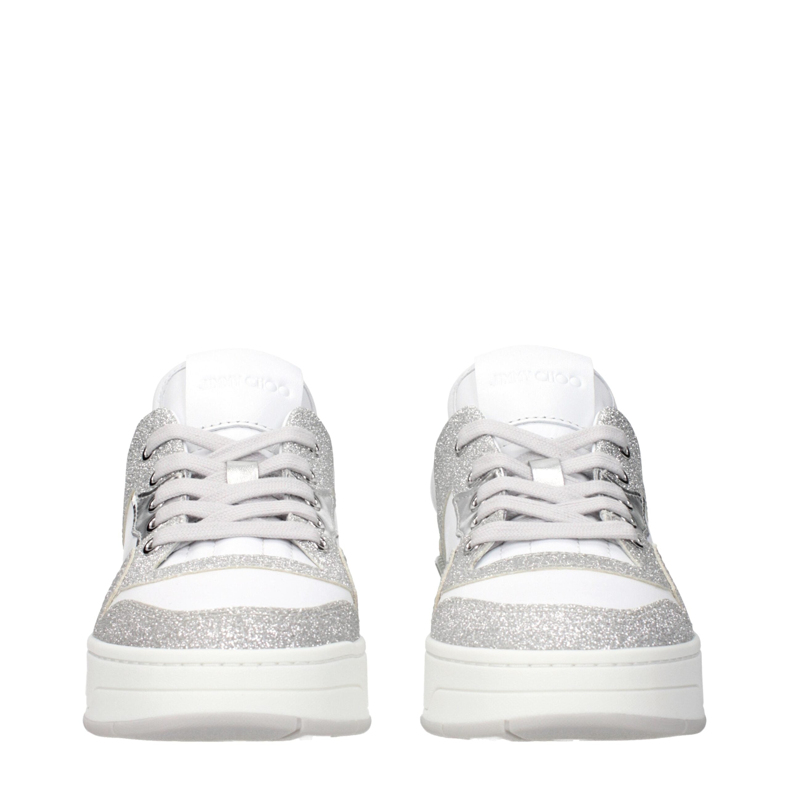 White Leather Low Top Sneakers