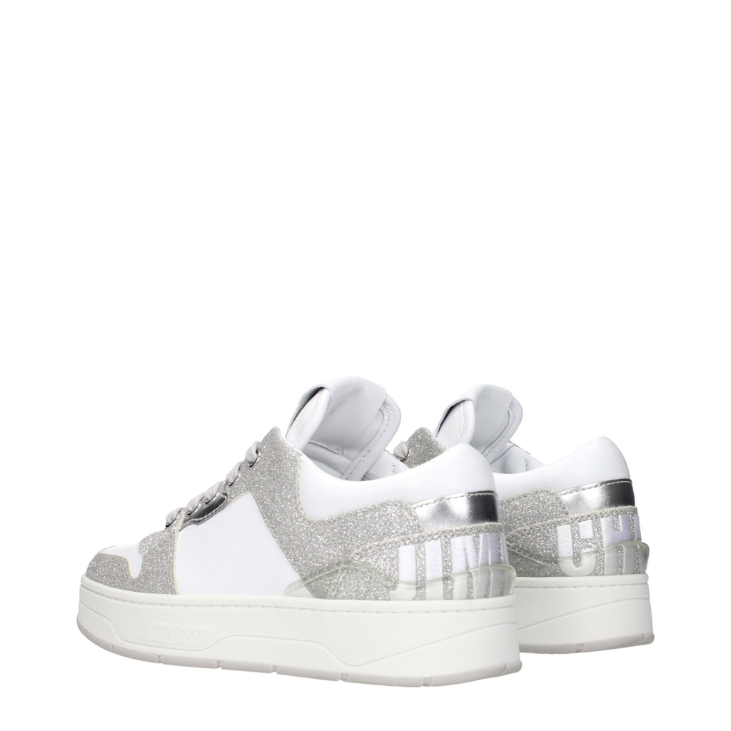 White Leather Low Top Sneakers