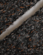 Gray Virgin Wool Knitted Fingerless Men Gloves