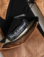 Brown Black Wool Elbow Length Mitten Men Gloves