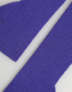 Violet Wool Fingerless Elbow Length Mitten Gloves