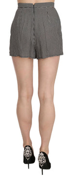 Black and White Checkere Stretch Skirt