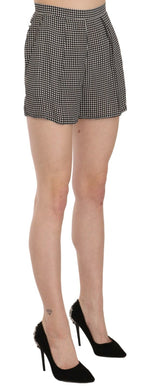 Black and White Checkere Stretch Skirt