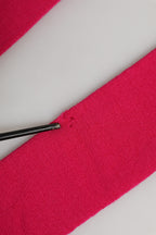 Pink Wool Fingerless Elbow Length Mitten Gloves