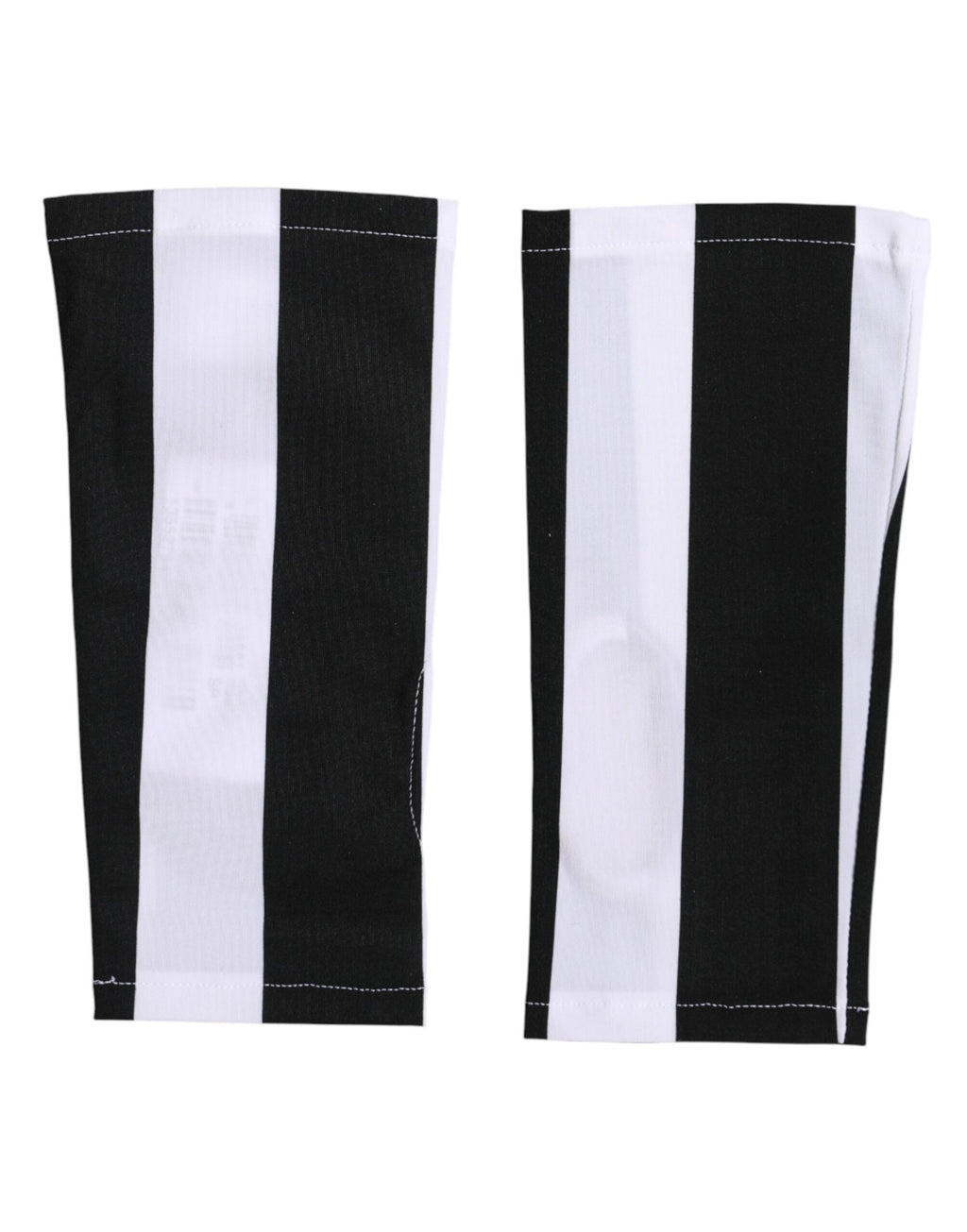 Black White Nylon Fingerless Wrist Length Gloves