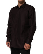 Brown Cotton LongSleeve MARTINI Dress  Shirt