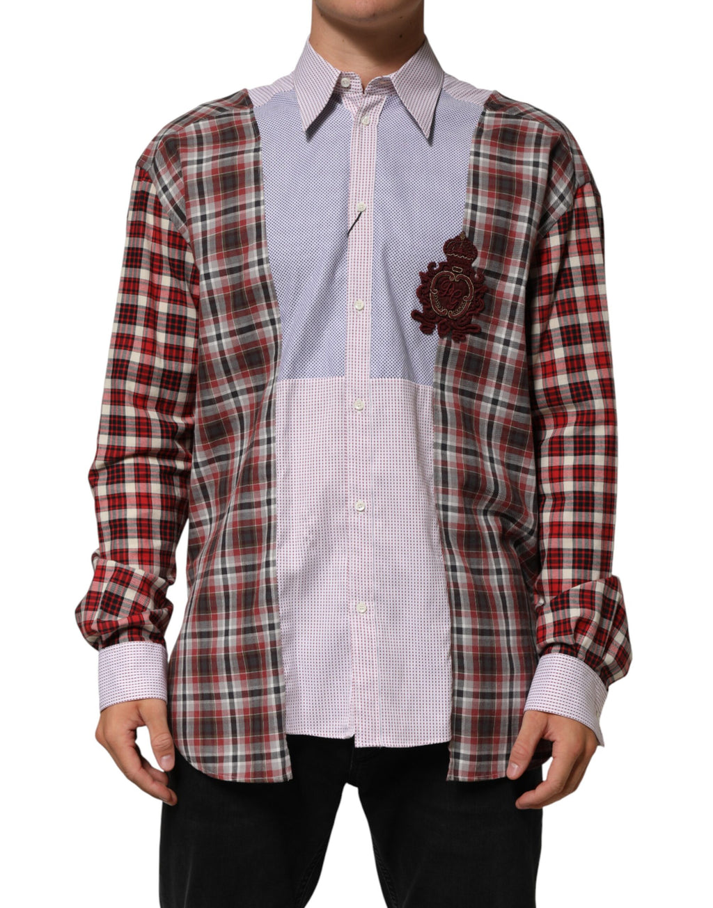 Multicolor Cotton Collared Checkered Shirt