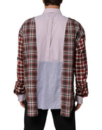 Multicolor Cotton Collared Checkered Shirt