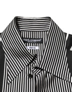 Black White Stripes Men MARTINI Dress Shirt
