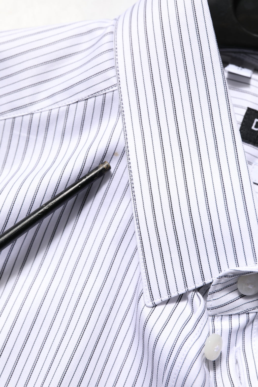 White Stripes Cotton Men GOLD Dress Shirt