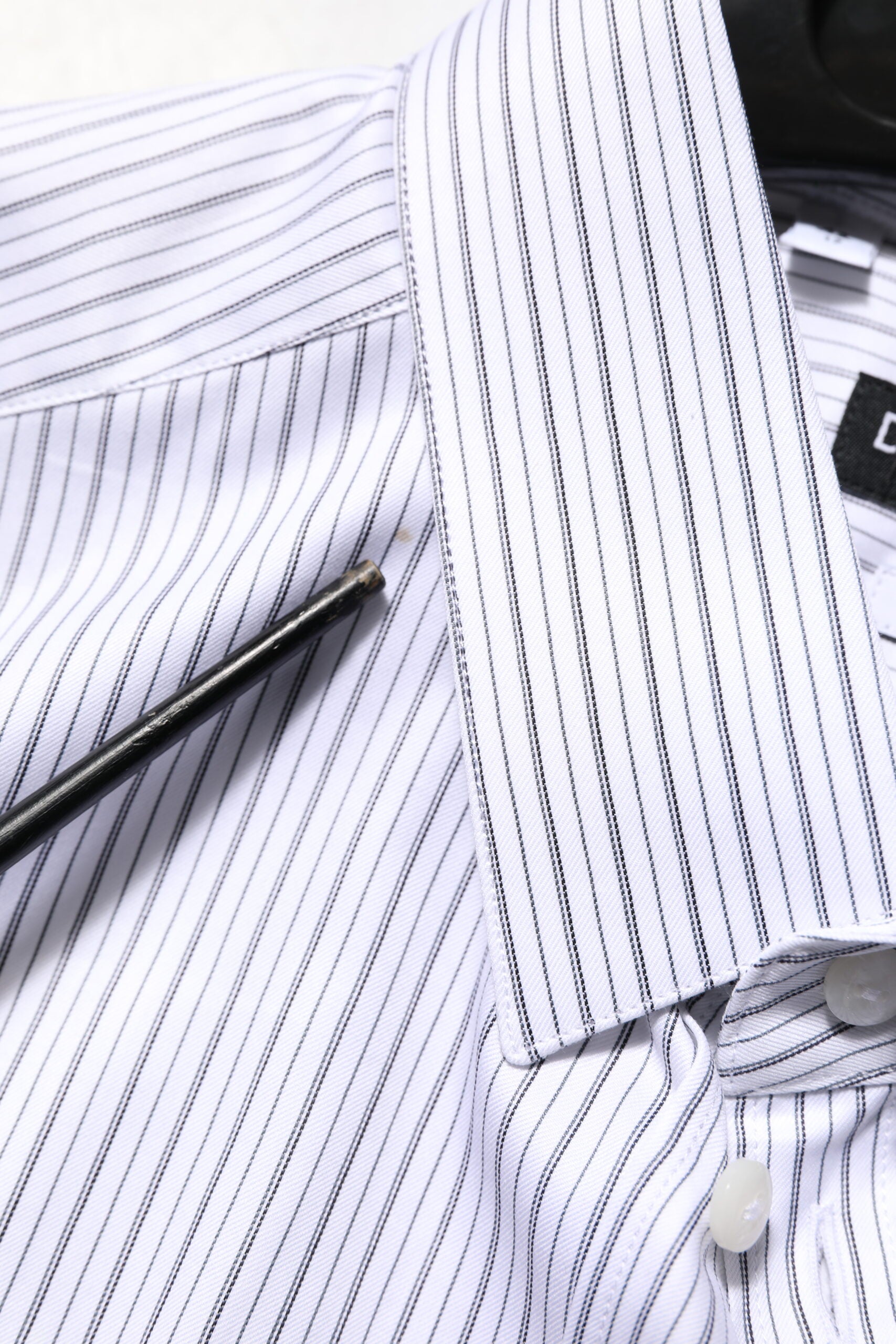 White Stripes Cotton Men GOLD Dress Shirt