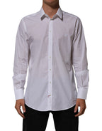 White Cotton Collared Men MARTINI Dress Shirt