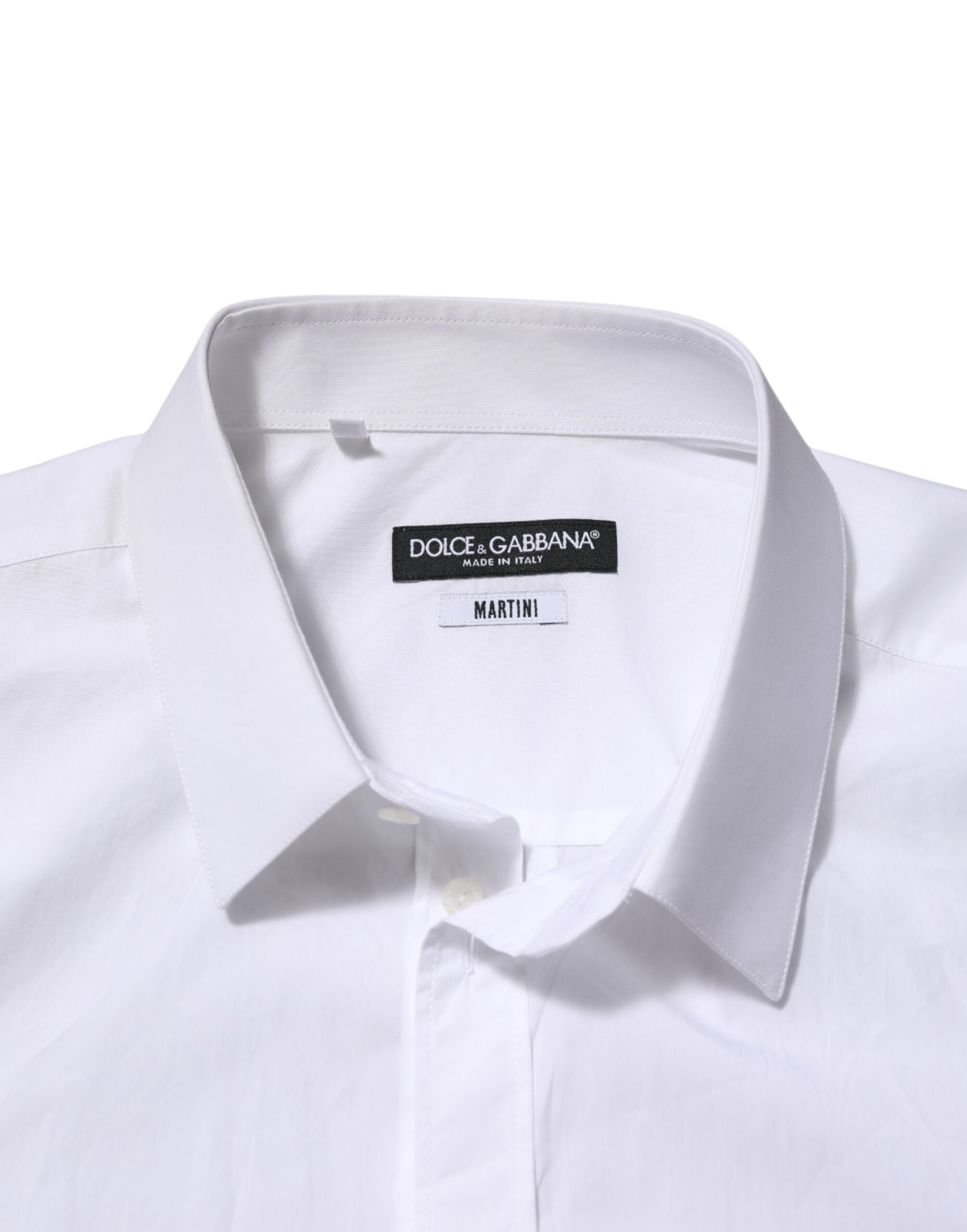 White Cotton Collared Men MARTINI Dress Shirt