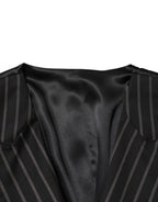 Black Stripes Wool Dress Men Waistcoat Vest