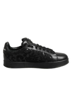 Black Floral Lace Low Top Sneaker Shoes