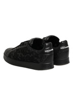Black Floral Lace Low Top Sneaker Shoes