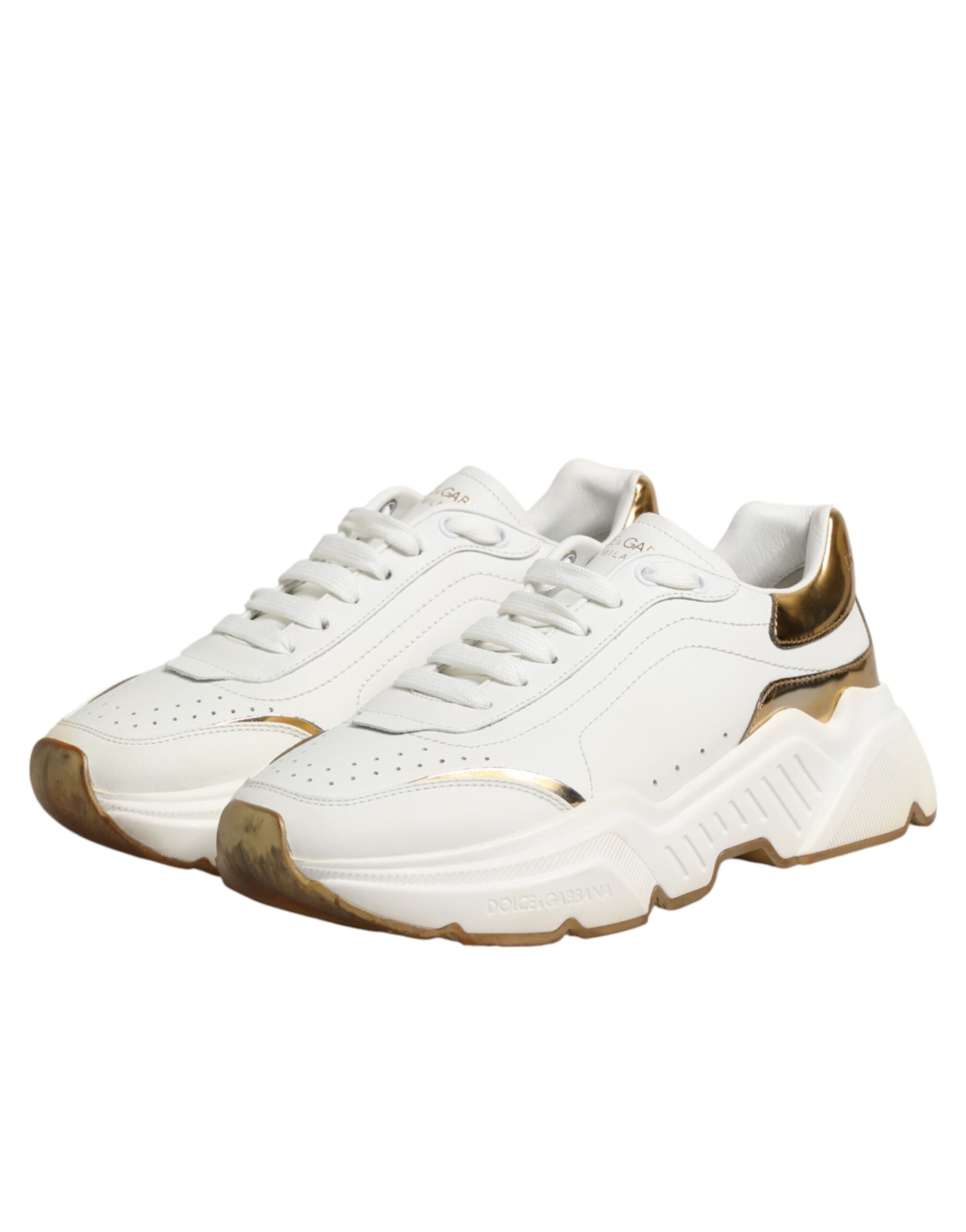 White Gold Daymaster Low Top Sneakers Shoes