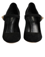 Black Embellsihed High Heels MARY JANES Shoes