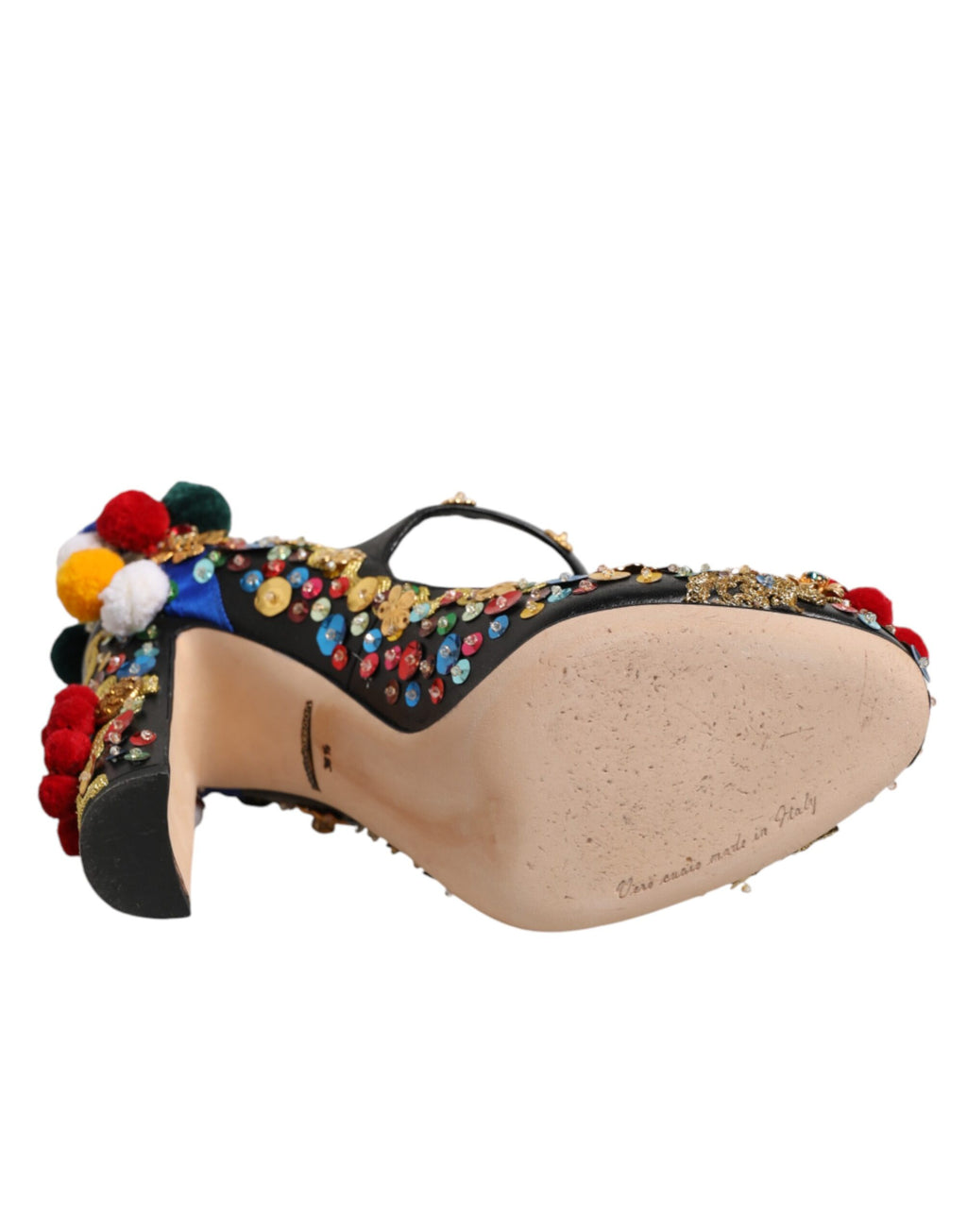 Black Gold Embellished MARY JANES Pumps  Shoes