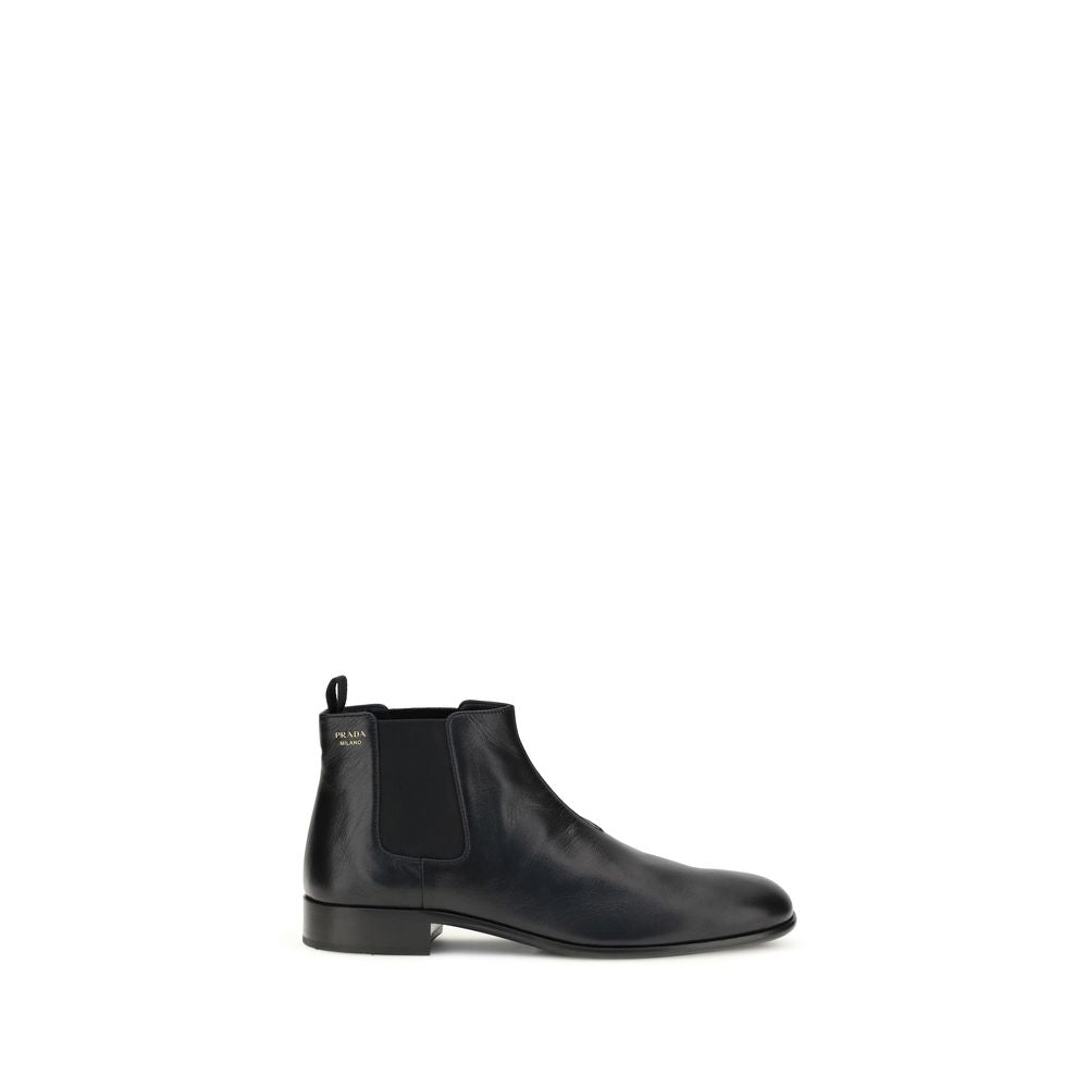 Black Goatskin Ankle Boots