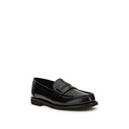 Black Leather Slip-On Loafers