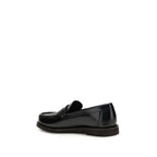 Black Leather Slip-On Loafers