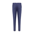 Blue Fleece Wool Pants