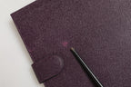 Dark Brown Leather Logo Plaque Cover Sleeve Tablet Case