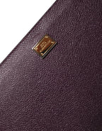 Dark Brown Leather Logo Plaque Cover Sleeve Tablet Case