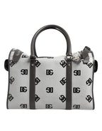 White DG Logo Pet Carrier Logo Plaque Top Handle Bag