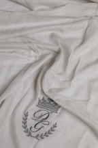 Gray Cashmere Knit Fringes Neck Foulard 67cm x200cm Foulard Scarf