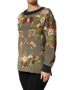 Enchanted Sicily Silk Crewneck Blouse Sweater