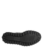 Black Leather Studded Men Formal Derby  Shoes