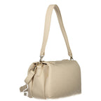 Beige Polyurethane Women's Bag