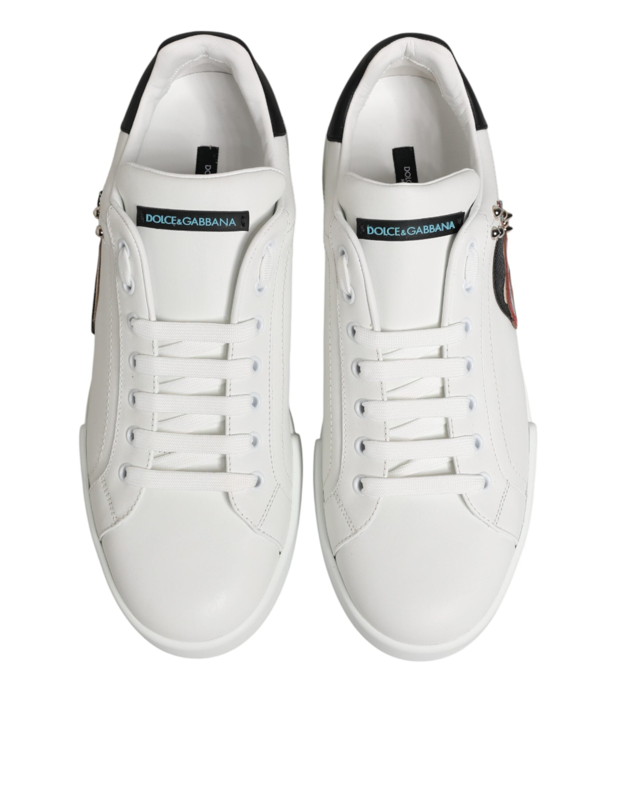 White Leather #DGFAMILY Men Sneakers Shoes