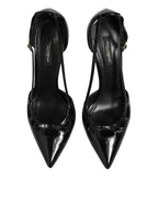 Black Patent Leather High Heels Pumps Shoes