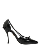 Black Patent Leather High Heels Pumps Shoes