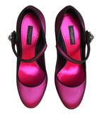 Pink Strass Mary Janes Heels Pumps Shoes