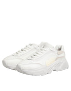 White Leather Daymaster Low Top Sneakers Shoes