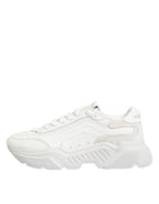 White Leather Daymaster Low Top Sneakers Shoes