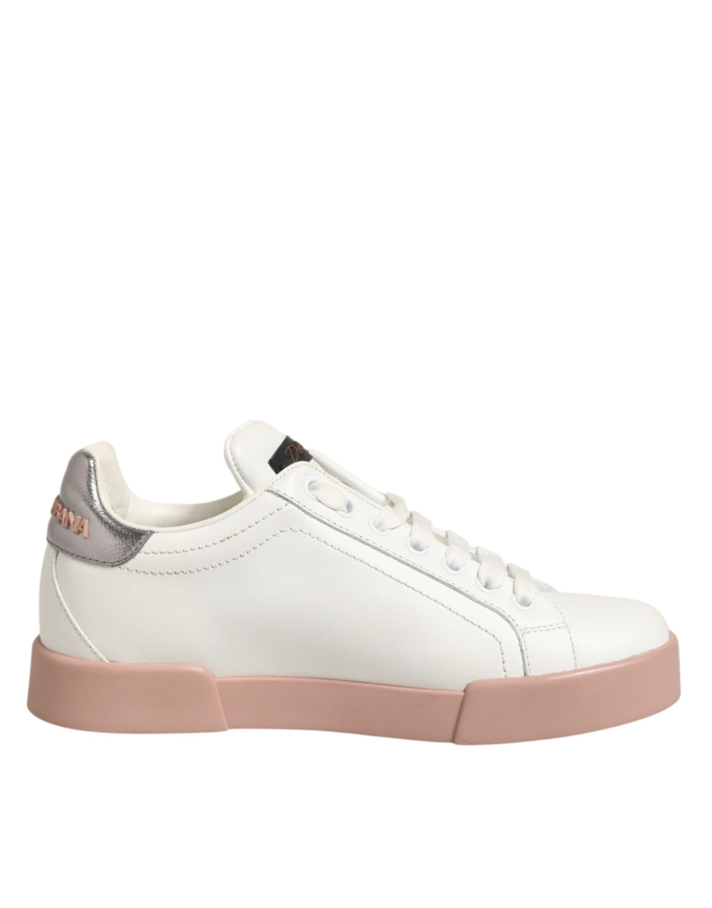 White Leather Sacred Heart Sneakers Shoes