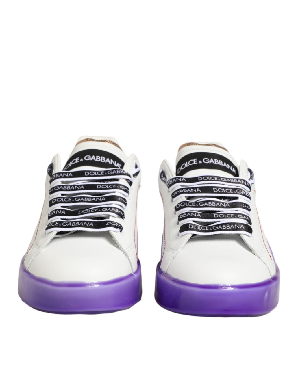 White Purple Leather Low Top Sneaker Shoes